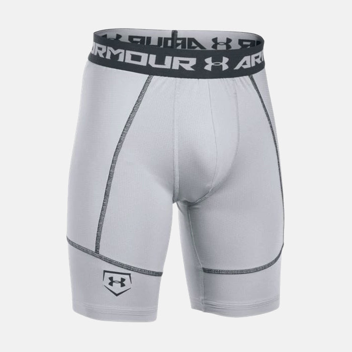 Under Armour White/Gray Baseball Slider With Cup