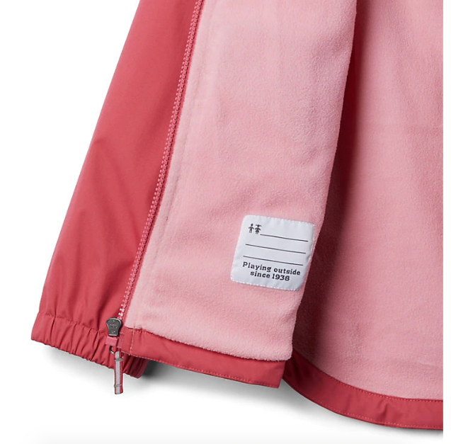 Columbia Rouge Pink Rainy Trails Fleece Lined Jacket