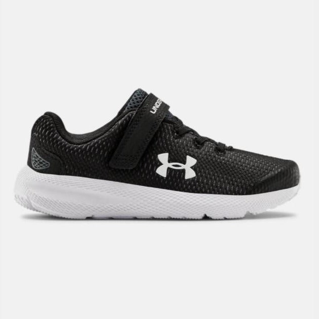 Under Armour Black/White Charged Pursuit 2 A/C Children's Sneaker