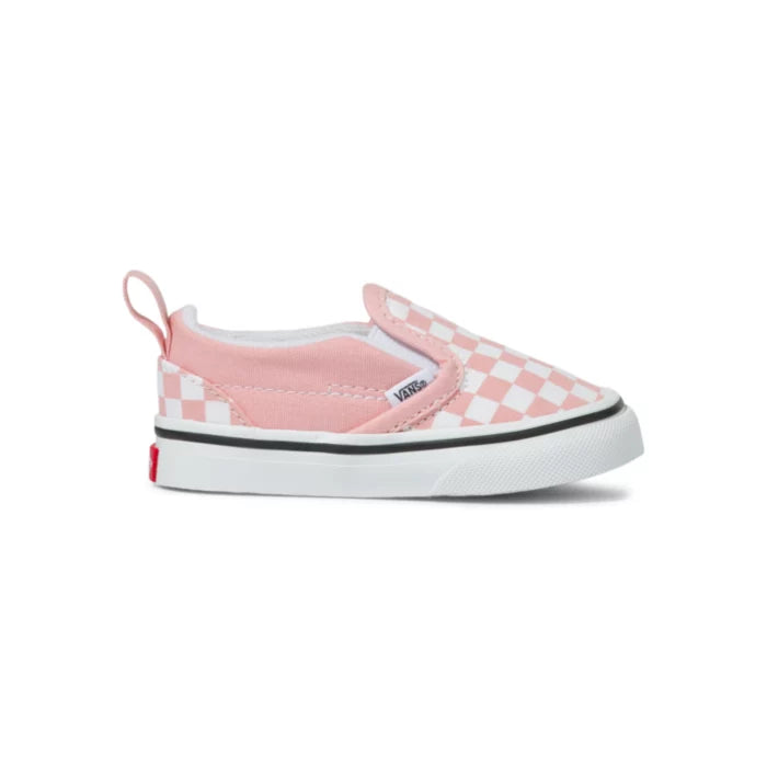 VANS Powder Pink Checkerboard Classic Slip-On V Baby/Toddler Sneaker