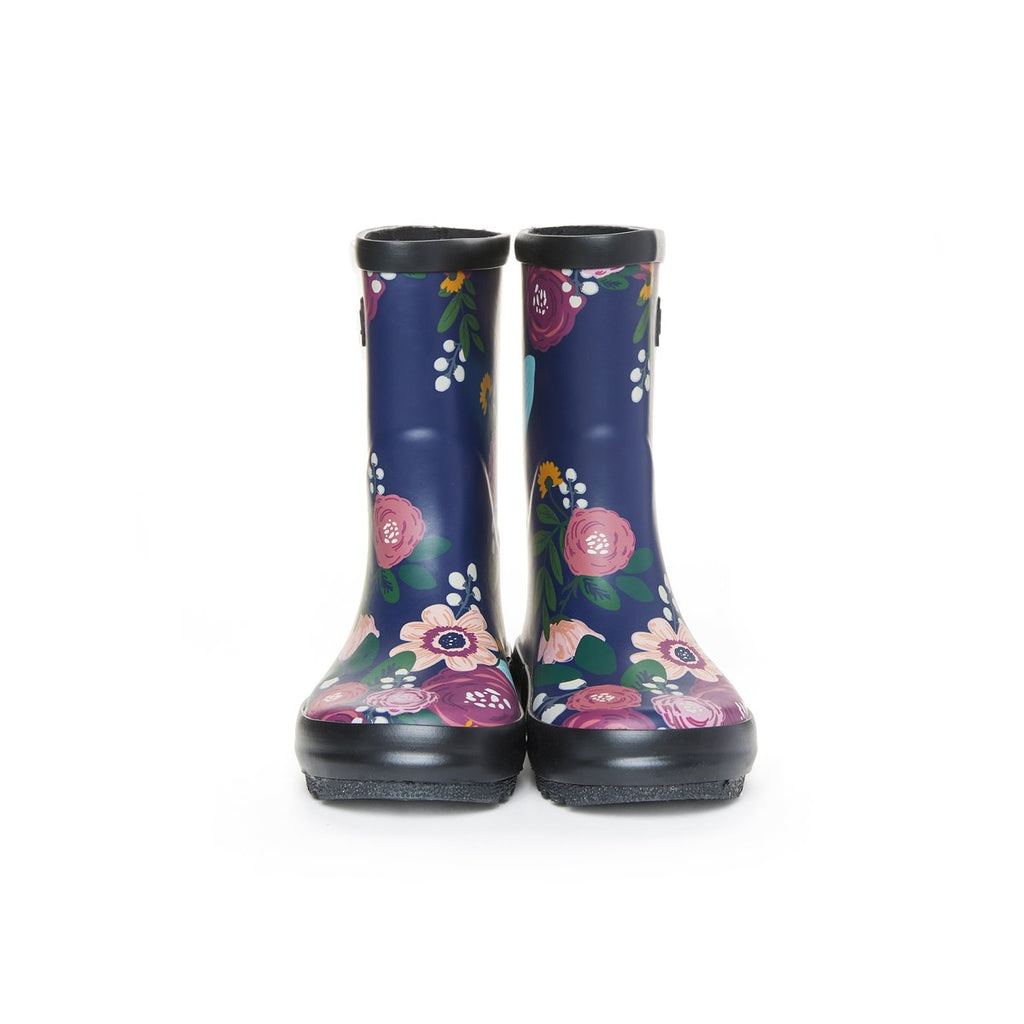 Stonz Navy Wildflower Rain Boot