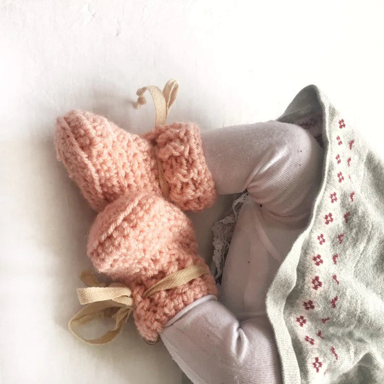 I'm In The Loop Pink Classic Baby Booties