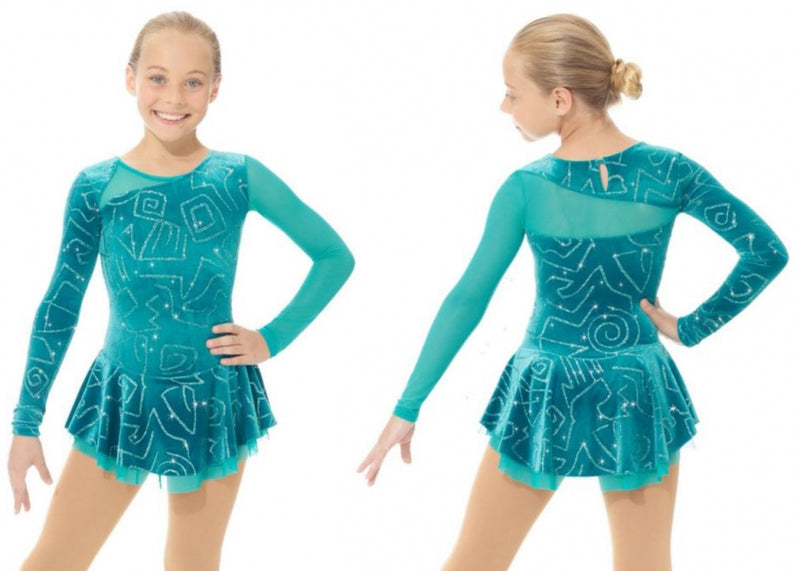 Mondor Adult Inka Shiny Velvet Skating Dress