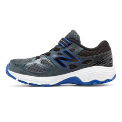New Balance Grey/Blue/Black 680v3 A/C Children's Sneaker