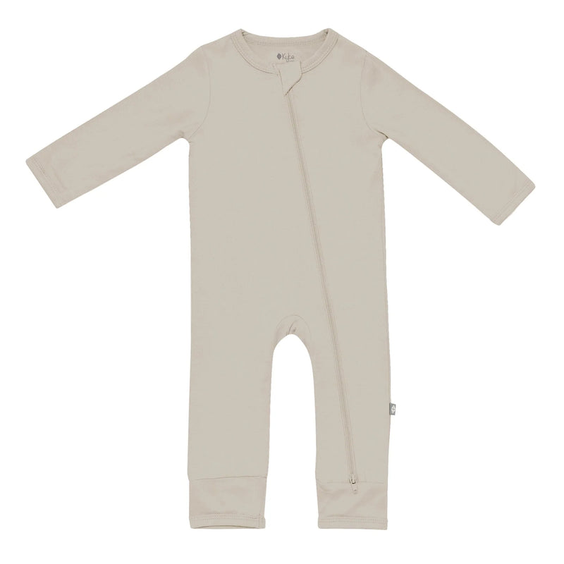 Kyte Baby Khaki Zippered Romper