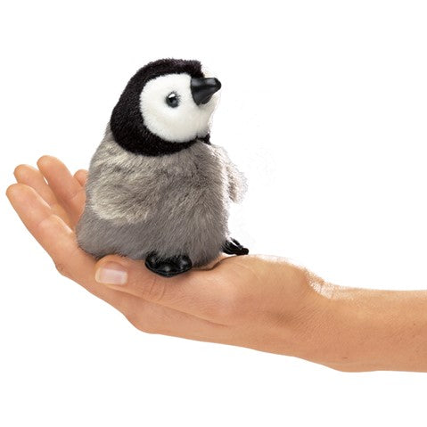 Folkmanis Mini Baby Emperor Penguin Finger Puppet