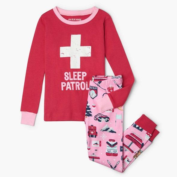 Little Blue House Pink Ski Holiday Pajama Set