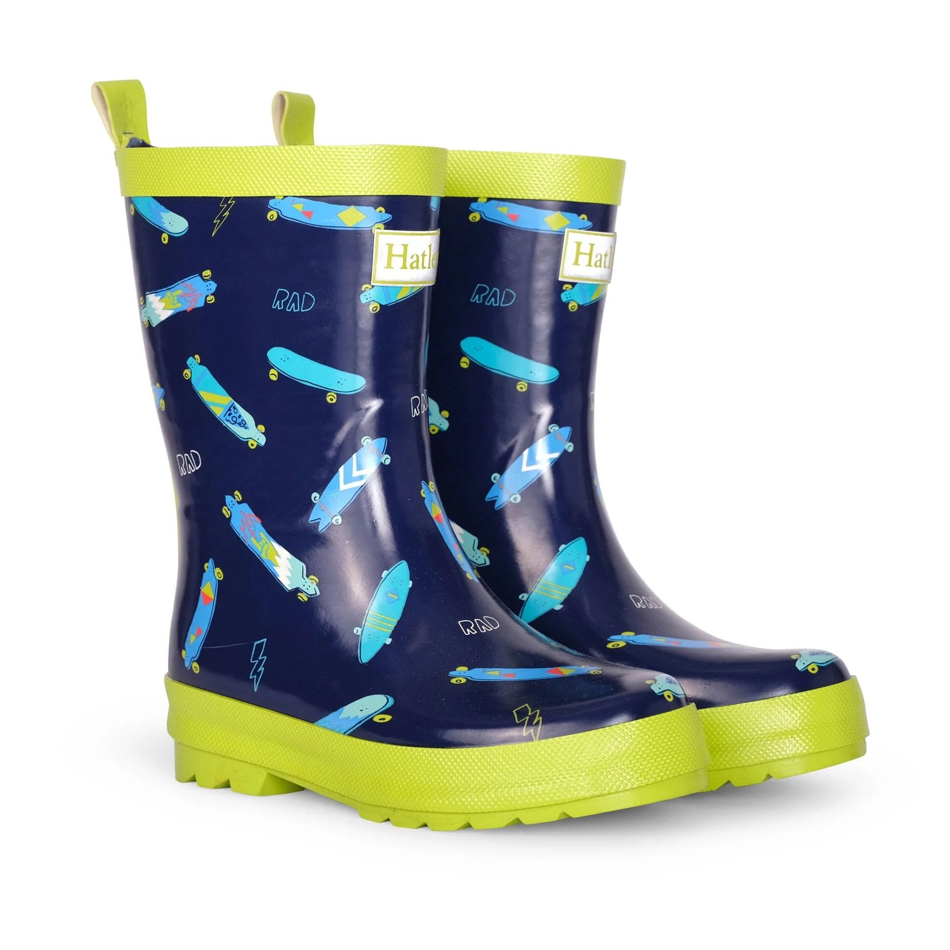 Hatley Rad Longboards Shiny Rain Boots – Twiggz