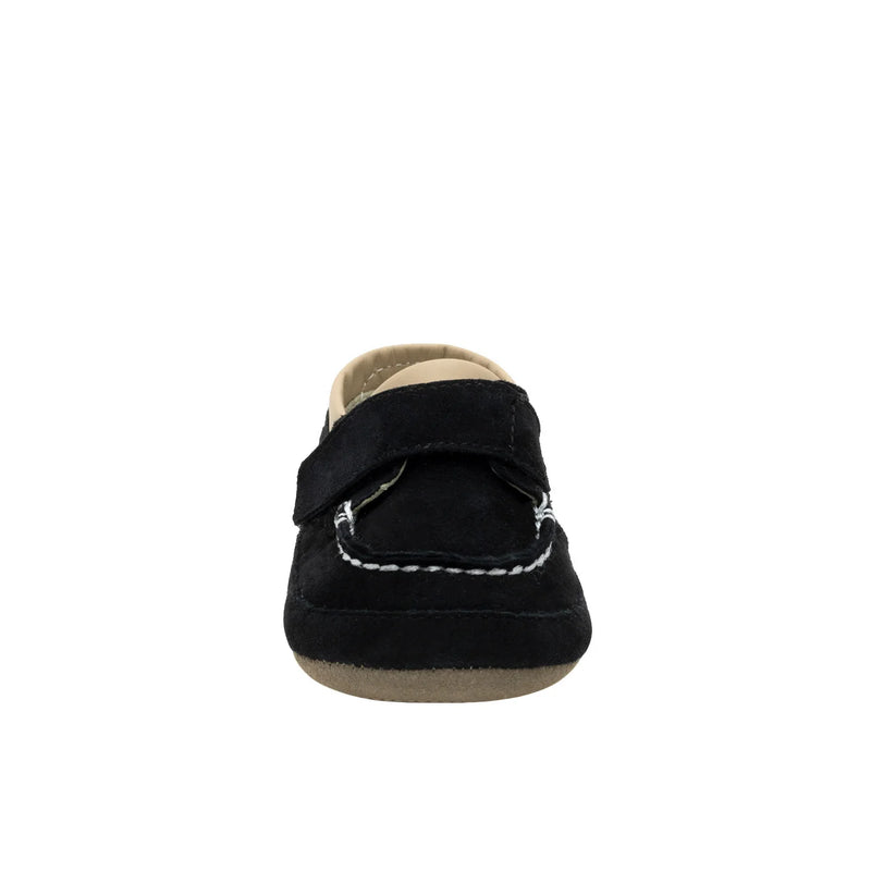 Robeez Black Nubuck Boden First Kicks Baby Shoe