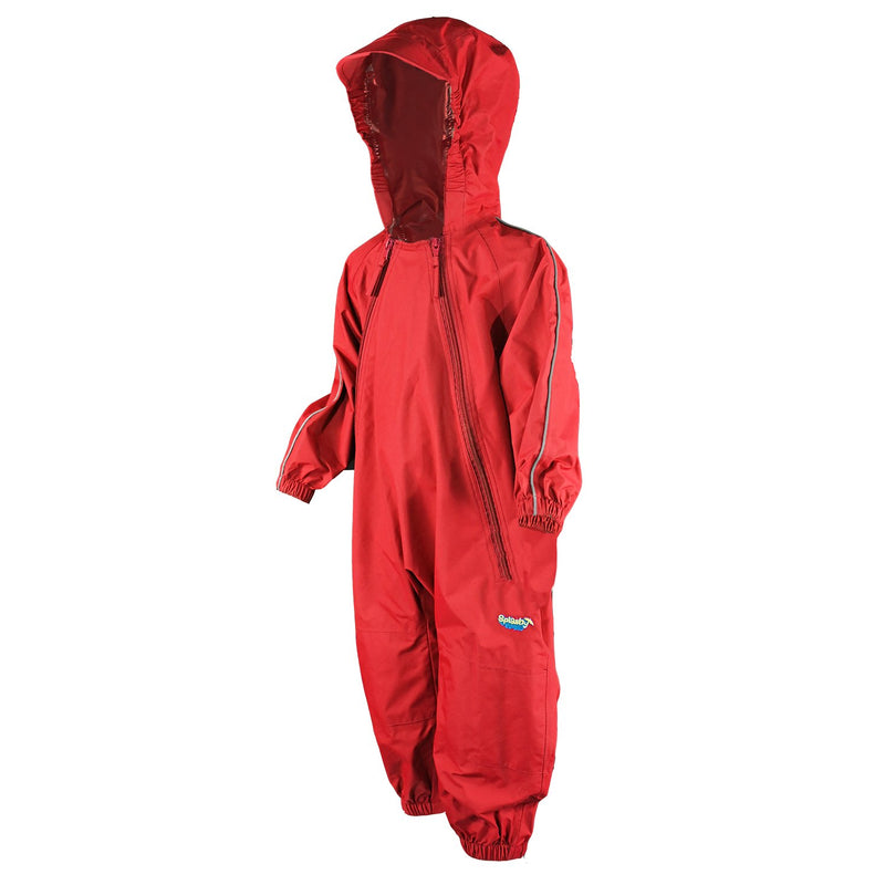 Splashy Red One-Piece Rain and Mud Suit