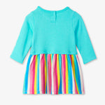 Hatley Radiant Rainbow Layered Knit Baby Dress