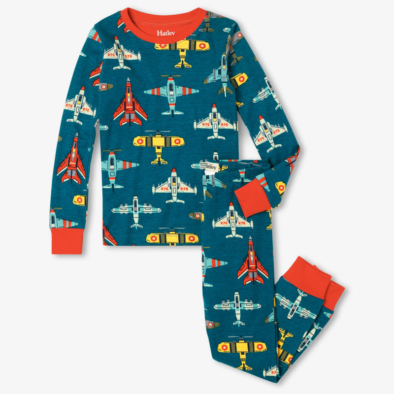 Hatley Flying Aircrafts Organic Cotton Pajama Set