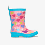 Hatley Colourful Hearts Shiny Rain Boots