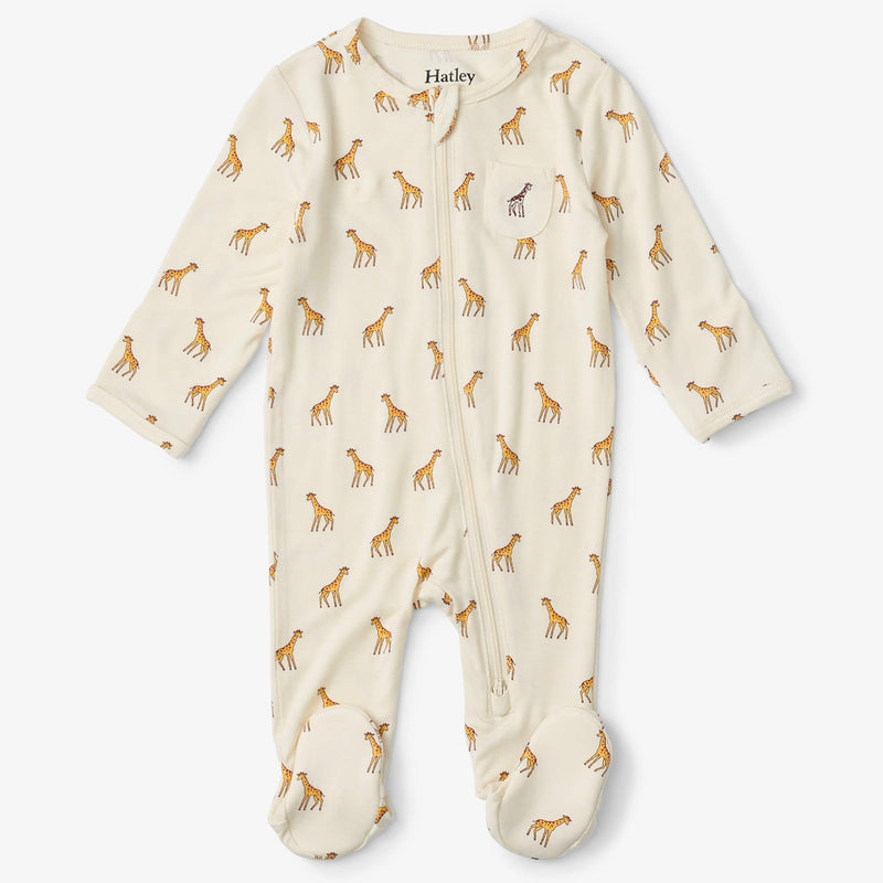 Hatley Little Giraffes Baby Footed Coverall