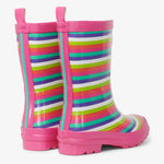 Hatley Rainbow Stripes Shiny Rain Boots