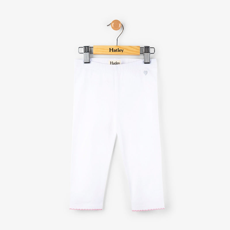 Hatley White Basic Capri Leggings