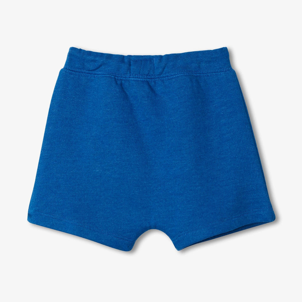Hatley Blue Melange Baby Kanga Pocket Shorts